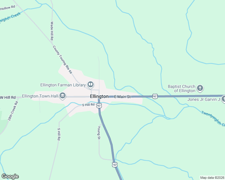 map of restaurants, bars, coffee shops, grocery stores, and more near in Ellington