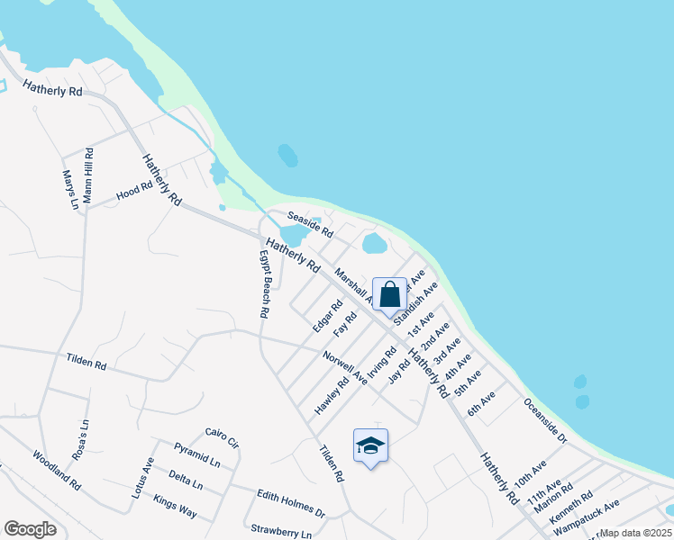 map of restaurants, bars, coffee shops, grocery stores, and more near 13 Marshall Avenue in Scituate
