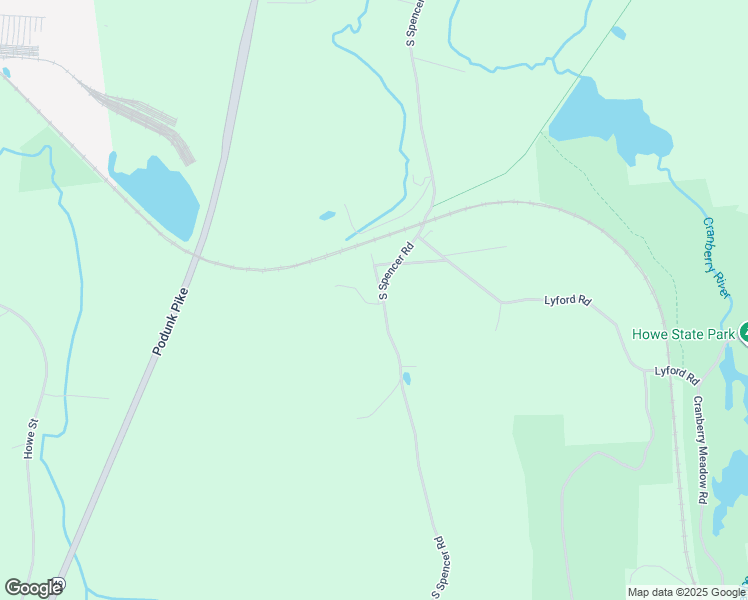 map of restaurants, bars, coffee shops, grocery stores, and more near 84 South Spencer Road in Spencer