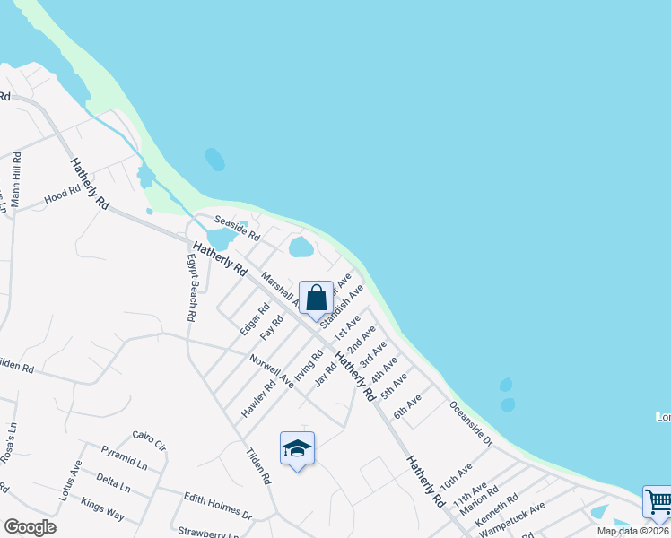 map of restaurants, bars, coffee shops, grocery stores, and more near 22 Bradford Avenue in Scituate