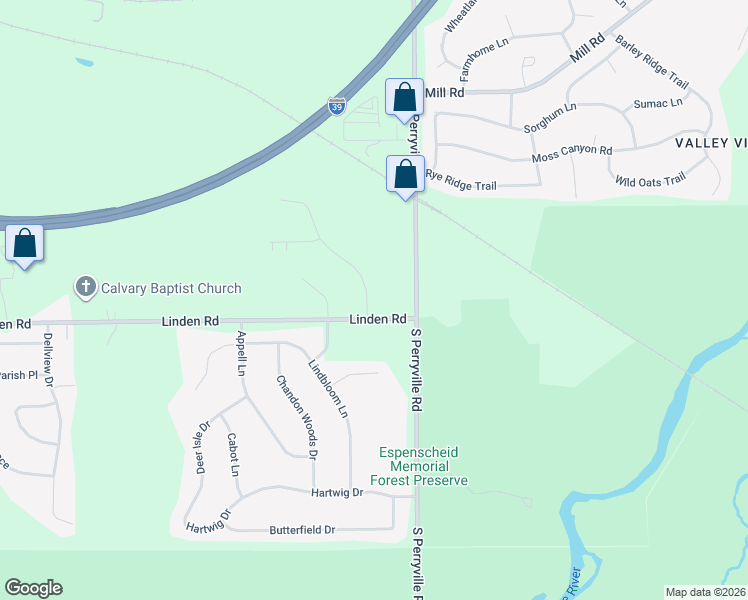 map of restaurants, bars, coffee shops, grocery stores, and more near 4479 Brookdale Road in Rockford