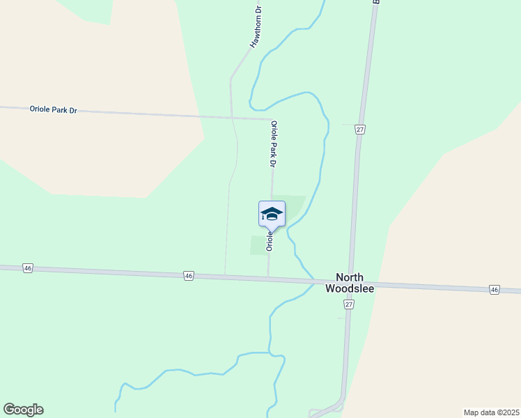 map of restaurants, bars, coffee shops, grocery stores, and more near 1757 Oriole Park Drive in South Woodslee