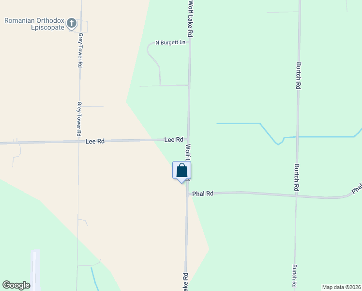 map of restaurants, bars, coffee shops, grocery stores, and more near 10289 Lee Road in Grass Lake