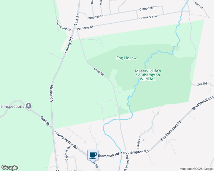 map of restaurants, bars, coffee shops, grocery stores, and more near 30 Cook Road in Southampton