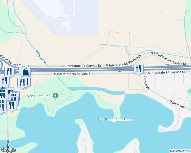map of restaurants, bars, coffee shops, grocery stores, and more near 49899 Interstate 94 S Service Drive in Belleville