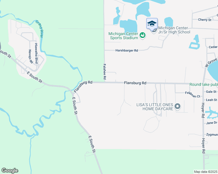 map of restaurants, bars, coffee shops, grocery stores, and more near 3703 Flansburg Road in Jackson