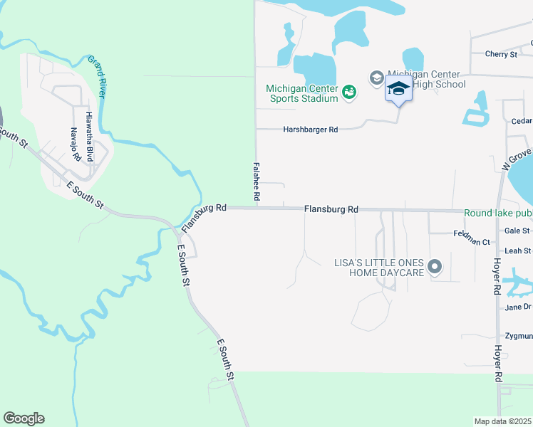map of restaurants, bars, coffee shops, grocery stores, and more near 3703 Flansburg Road in Jackson