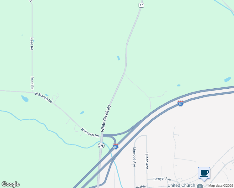 map of restaurants, bars, coffee shops, grocery stores, and more near White Creek Road in Friendship