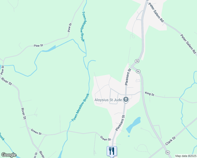 map of restaurants, bars, coffee shops, grocery stores, and more near 14 Park Lane in Leicester