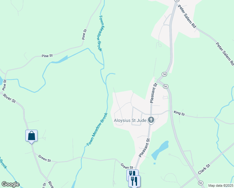 map of restaurants, bars, coffee shops, grocery stores, and more near 14 Park Lane in Leicester