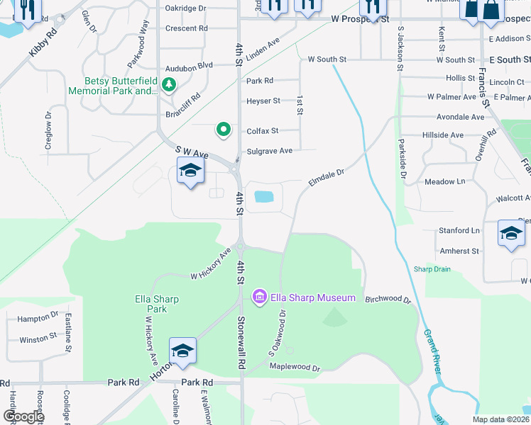 map of restaurants, bars, coffee shops, grocery stores, and more near 465 West Alpine Lake Drive in Jackson