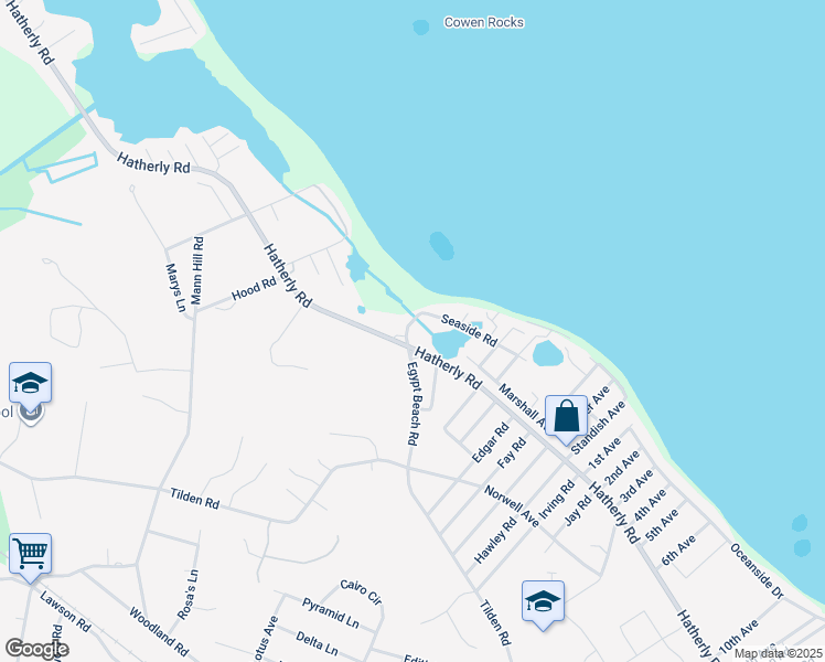 map of restaurants, bars, coffee shops, grocery stores, and more near 58 Egypt Beach Road in Scituate