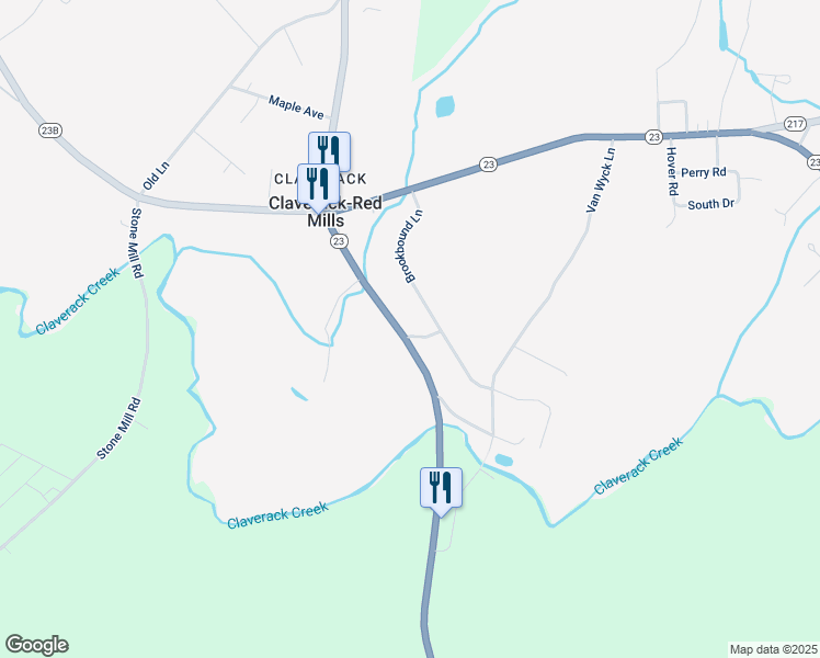 map of restaurants, bars, coffee shops, grocery stores, and more near 562 New York 23 in Hudson