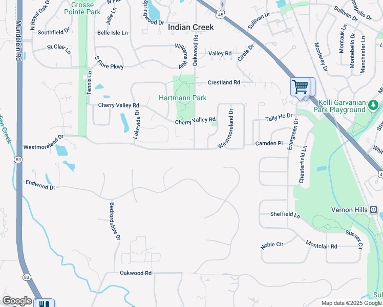 map of restaurants, bars, coffee shops, grocery stores, and more near 605 Westmoreland Drive in Vernon Hills