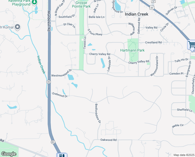 map of restaurants, bars, coffee shops, grocery stores, and more near 940 Westmoreland Drive in Vernon Hills