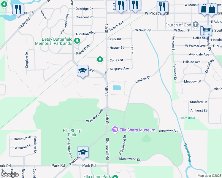 map of restaurants, bars, coffee shops, grocery stores, and more near 465 West Alpine Lake Drive in Jackson