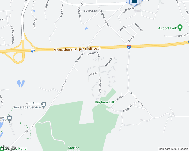 map of restaurants, bars, coffee shops, grocery stores, and more near 57 John Drive in Grafton