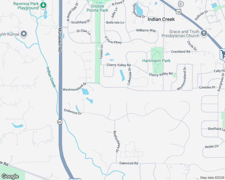 map of restaurants, bars, coffee shops, grocery stores, and more near 915 Westmoreland Drive in Vernon Hills