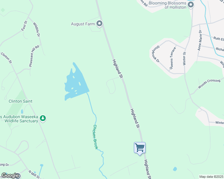map of restaurants, bars, coffee shops, grocery stores, and more near 108 Garett Way in Holliston