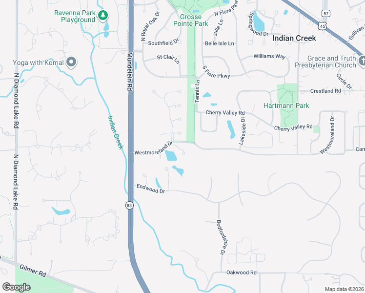 map of restaurants, bars, coffee shops, grocery stores, and more near 1035 Pine Grove Court in Vernon Hills