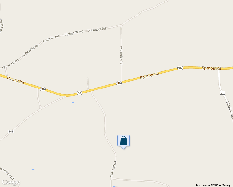 map of restaurants, bars, coffee shops, grocery stores, and more near 819 Spencer Rd in Candor