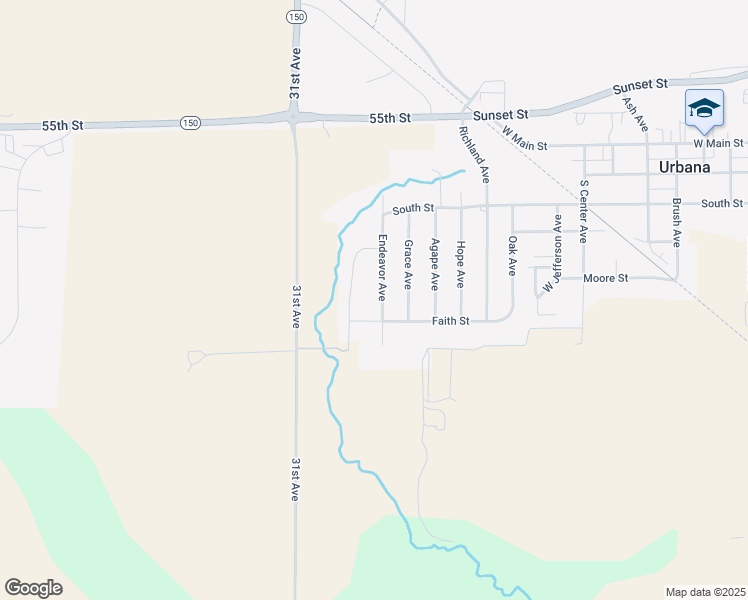 map of restaurants, bars, coffee shops, grocery stores, and more near 506 Endeavor Avenue in Urbana