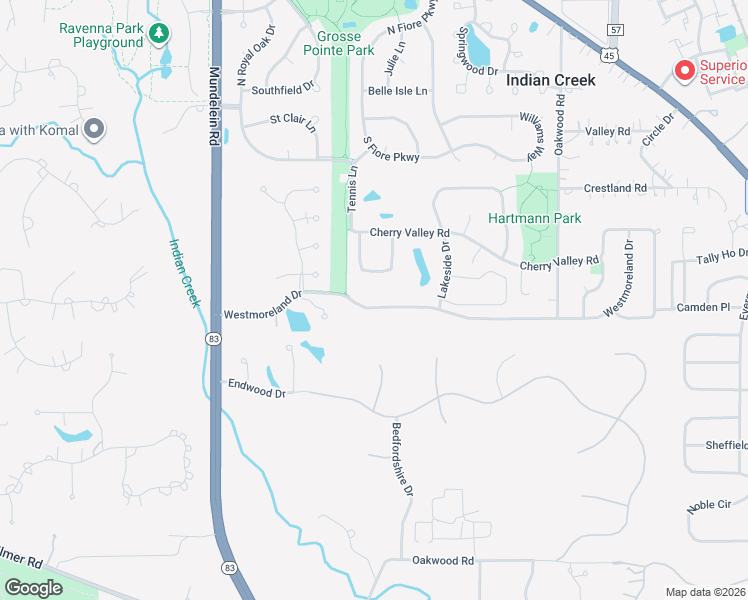 map of restaurants, bars, coffee shops, grocery stores, and more near 930 Westmoreland Drive in Vernon Hills