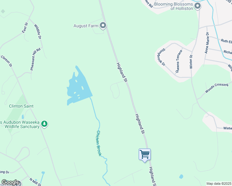 map of restaurants, bars, coffee shops, grocery stores, and more near 108 Garett Way in Holliston