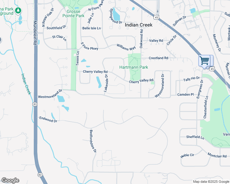map of restaurants, bars, coffee shops, grocery stores, and more near 725 Court of Spruce in Vernon Hills