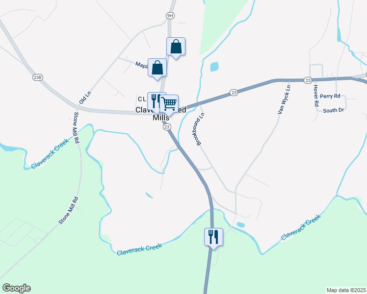 map of restaurants, bars, coffee shops, grocery stores, and more near 30-38 Brookbound Ln in Claverack