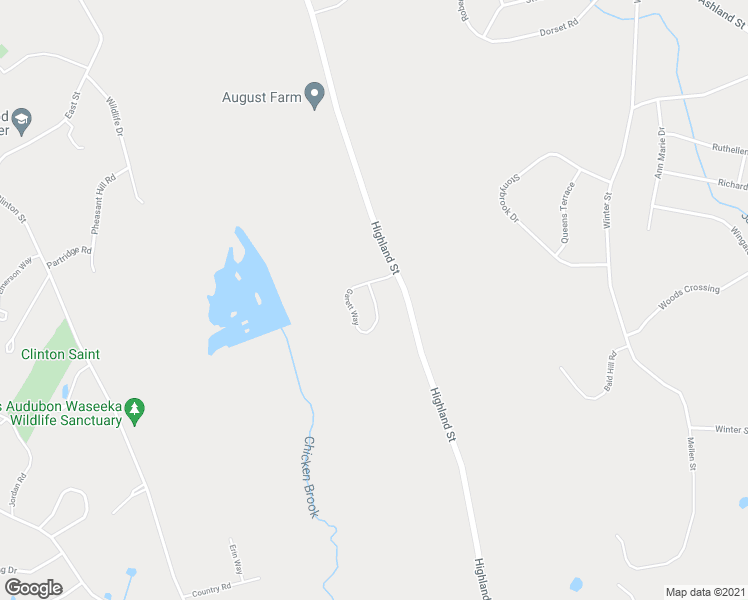 map of restaurants, bars, coffee shops, grocery stores, and more near 108 Garett Way in Holliston