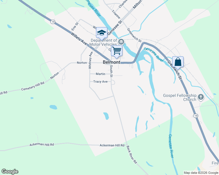 map of restaurants, bars, coffee shops, grocery stores, and more near 27 South Street in Belmont