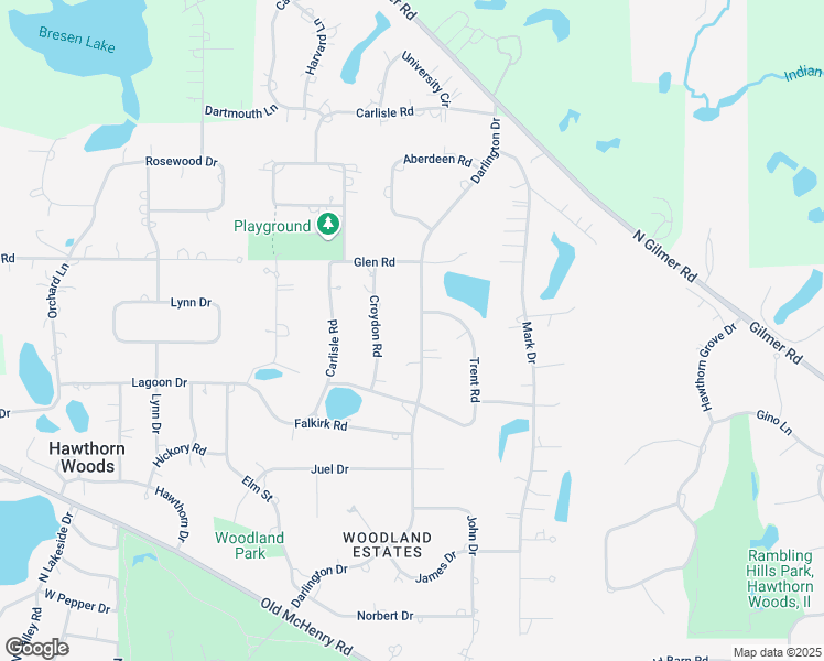map of restaurants, bars, coffee shops, grocery stores, and more near 41 Darlington Drive in Hawthorn Woods