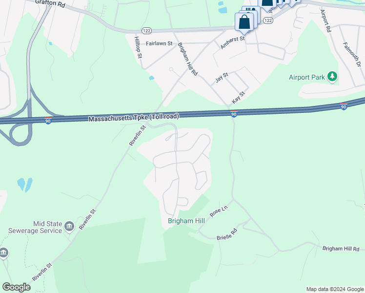 map of restaurants, bars, coffee shops, grocery stores, and more near 5 Samuel Drive in Grafton