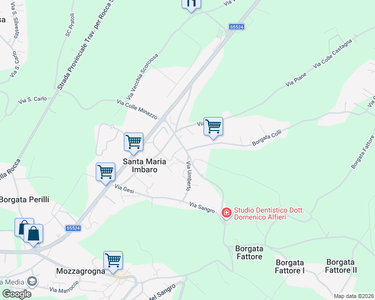 map of restaurants, bars, coffee shops, grocery stores, and more near 2 Largo Chiavelli in Santa Maria Imbaro