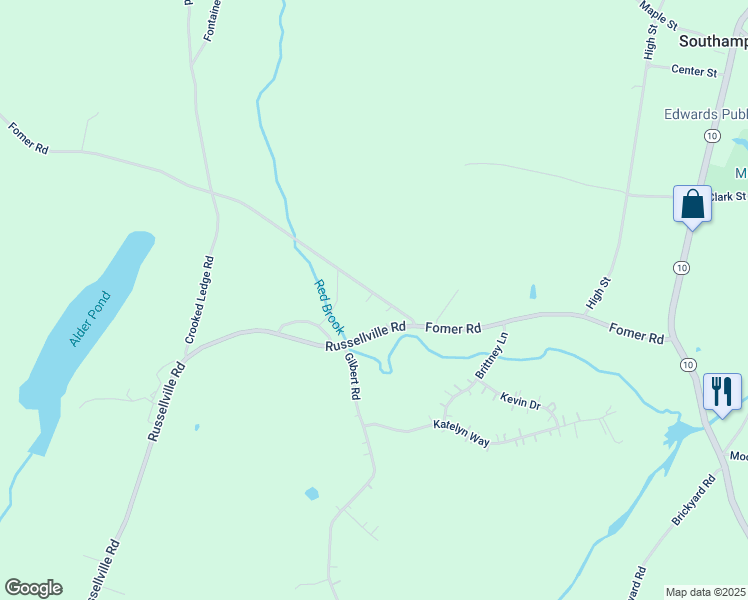 map of restaurants, bars, coffee shops, grocery stores, and more near 53 Fomer Road in Southampton