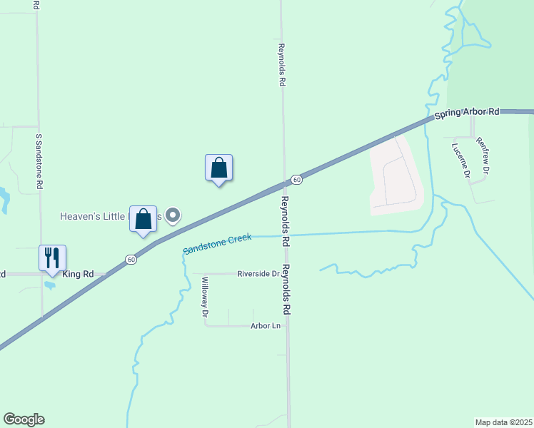 map of restaurants, bars, coffee shops, grocery stores, and more near 2850 Reynolds Road in Jackson