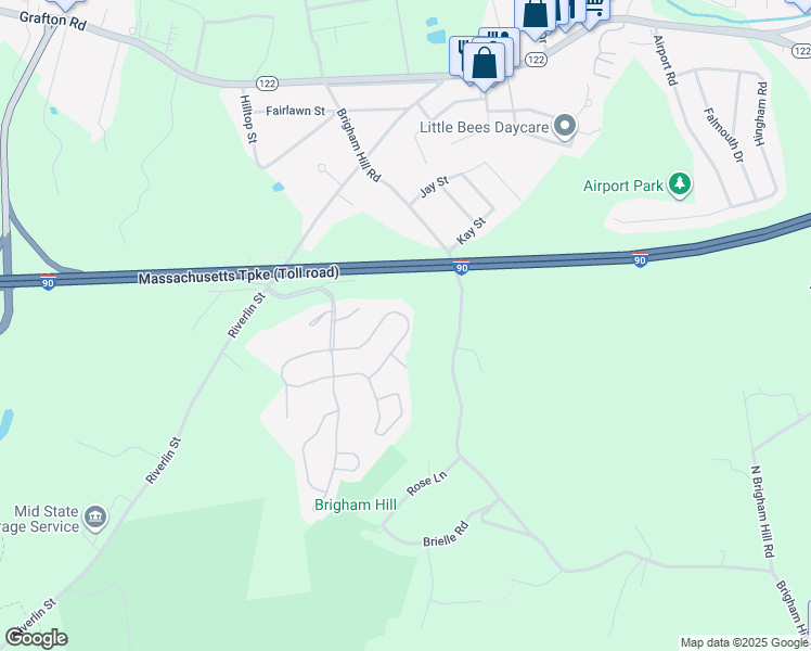 map of restaurants, bars, coffee shops, grocery stores, and more near 44 Samuel Drive in Grafton