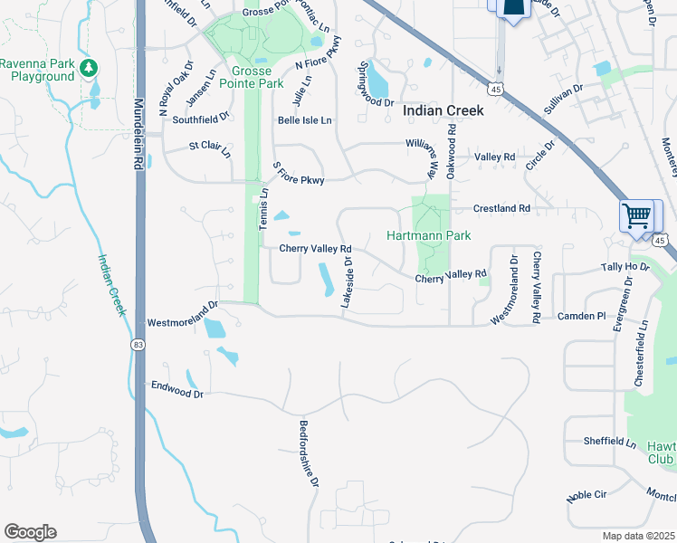 map of restaurants, bars, coffee shops, grocery stores, and more near 831 Cherry Valley Road in Vernon Hills