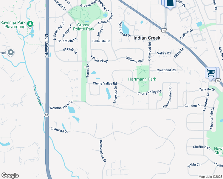 map of restaurants, bars, coffee shops, grocery stores, and more near 805 Waterview Circle in Vernon Hills