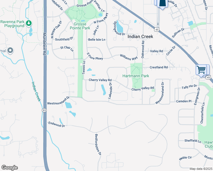 map of restaurants, bars, coffee shops, grocery stores, and more near 831 Cherry Valley Road in Vernon Hills
