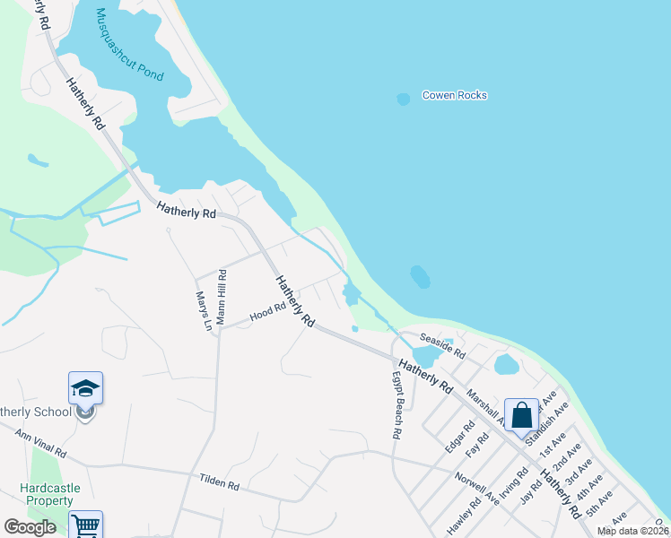 map of restaurants, bars, coffee shops, grocery stores, and more near 21 Stone Avenue in Scituate