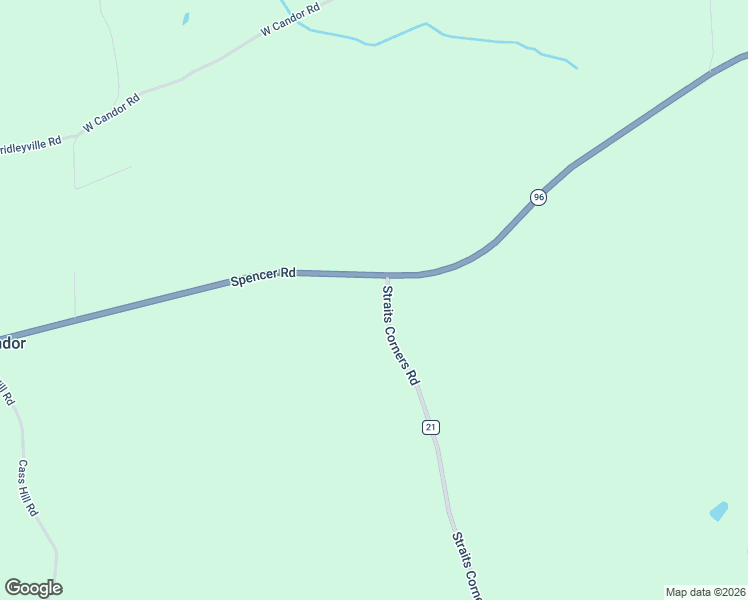map of restaurants, bars, coffee shops, grocery stores, and more near 4 Straits Corners Rd in Candor