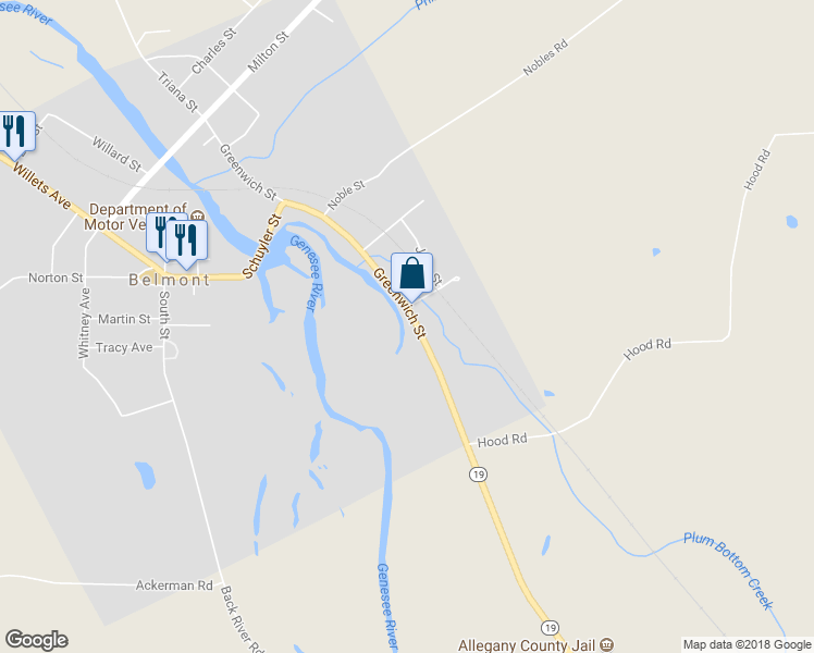 map of restaurants, bars, coffee shops, grocery stores, and more near 43 Greenwich Street in Belmont