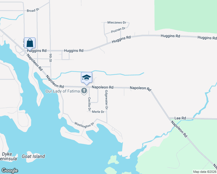 map of restaurants, bars, coffee shops, grocery stores, and more near 1103 Napoleon Road in Jackson