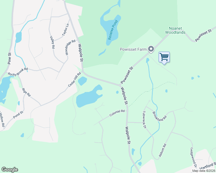 map of restaurants, bars, coffee shops, grocery stores, and more near 93 Walpole St in Dover