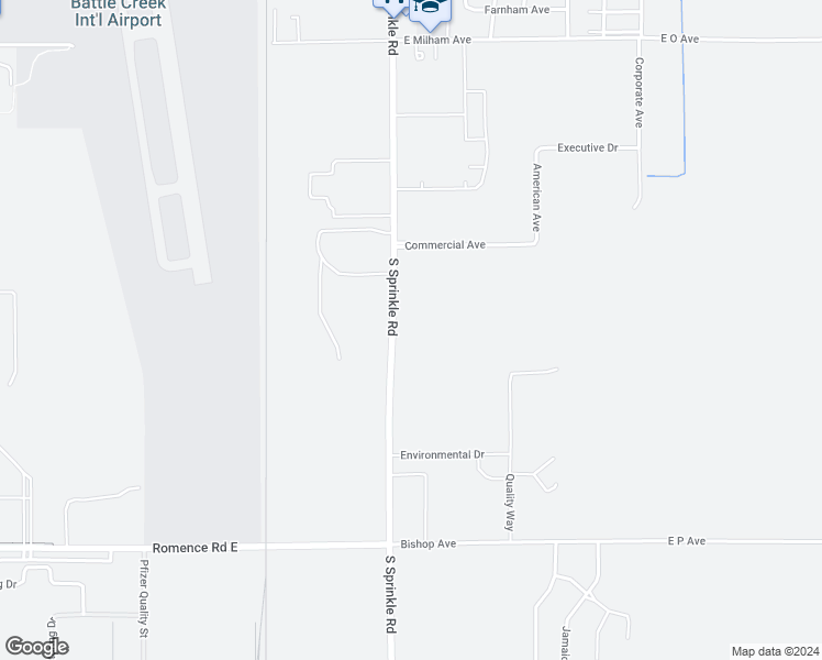 map of restaurants, bars, coffee shops, grocery stores, and more near 6565 South Sprinkle Road in Portage