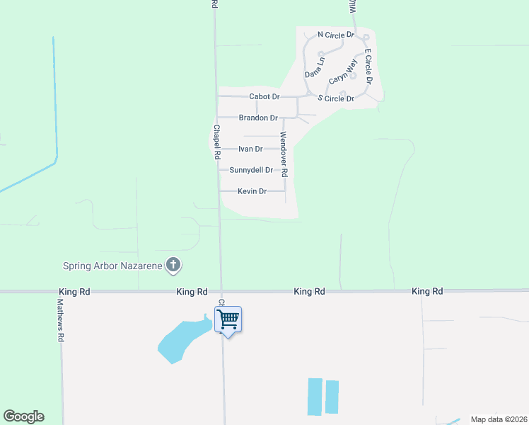 map of restaurants, bars, coffee shops, grocery stores, and more near 7966 Village Green Road in Parma