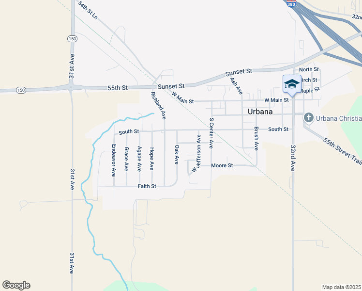 map of restaurants, bars, coffee shops, grocery stores, and more near 709 Burrell Street in Urbana