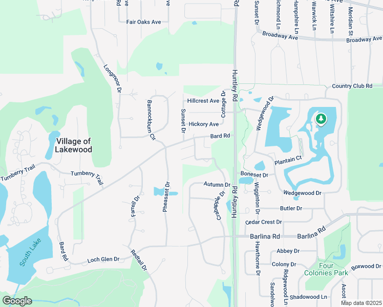 map of restaurants, bars, coffee shops, grocery stores, and more near 1240 Walnut Glen Drive in Crystal Lake